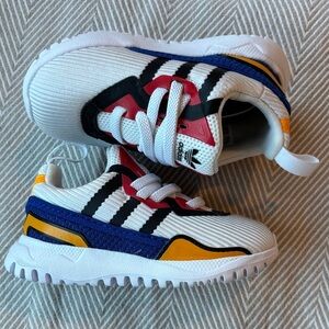 NEW Adidas Kids' Red, Black, and White Sneakers